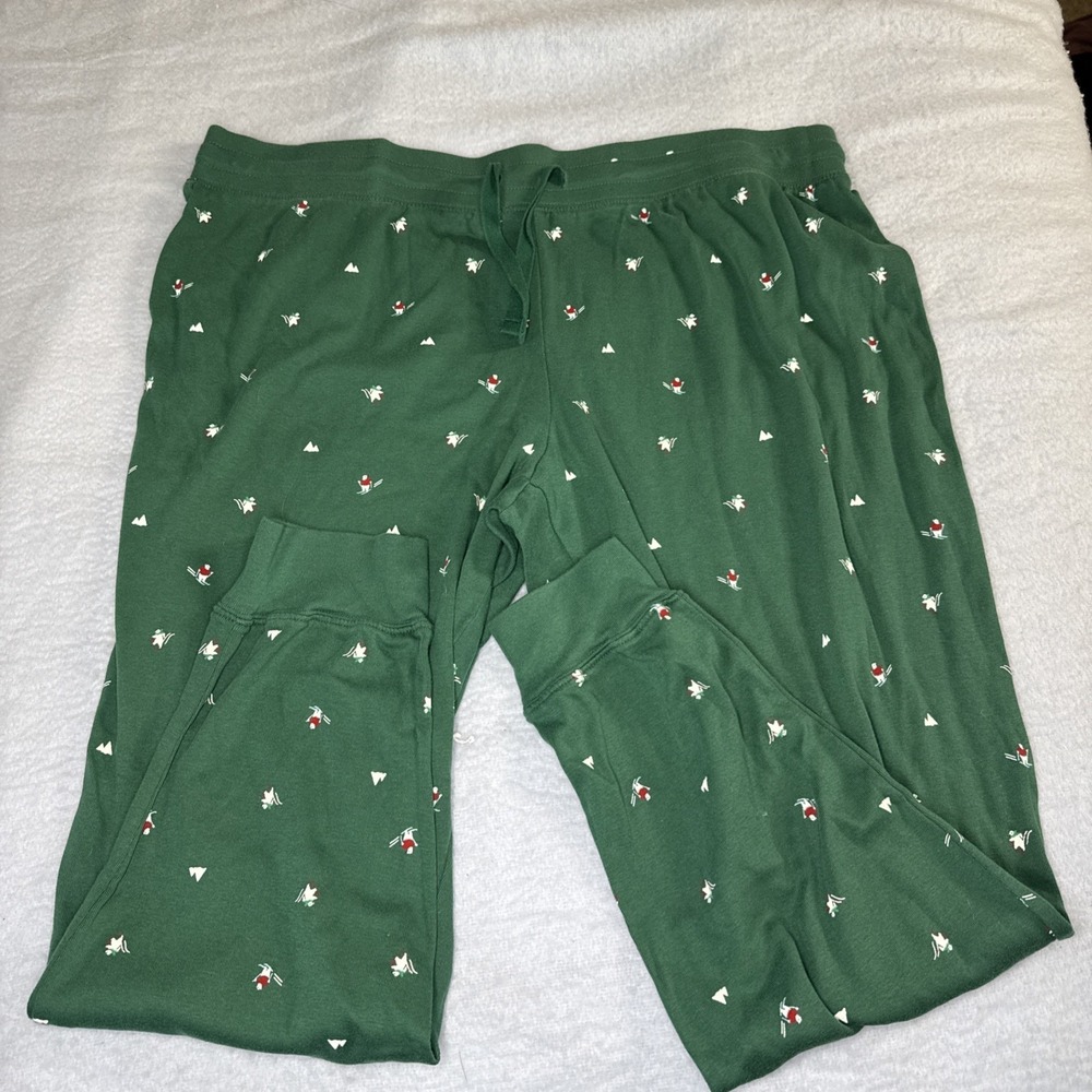 Green Ski Print Pajama Set 2pc - Picture 9 of 10